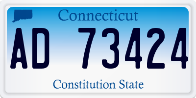 CT license plate AD73424