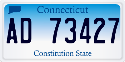CT license plate AD73427