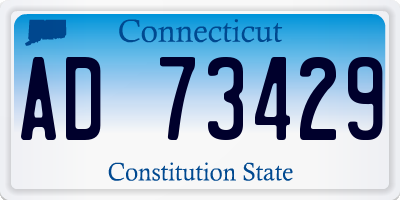 CT license plate AD73429
