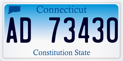 CT license plate AD73430