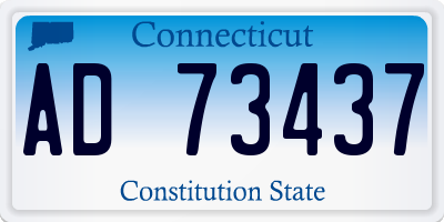 CT license plate AD73437