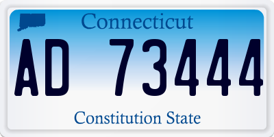 CT license plate AD73444