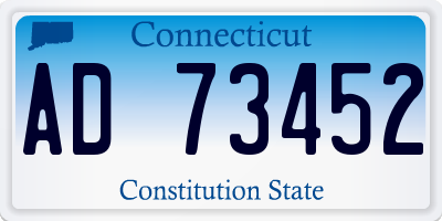 CT license plate AD73452