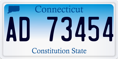 CT license plate AD73454