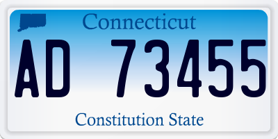 CT license plate AD73455