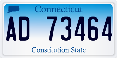 CT license plate AD73464