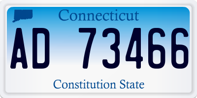 CT license plate AD73466