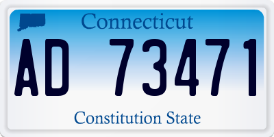CT license plate AD73471