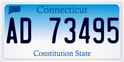 CT license plate AD73495