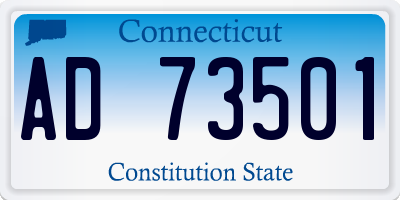 CT license plate AD73501