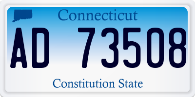 CT license plate AD73508