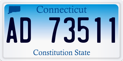 CT license plate AD73511