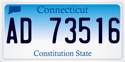 CT license plate AD73516