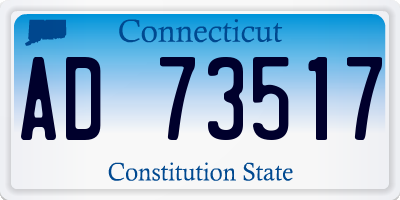 CT license plate AD73517