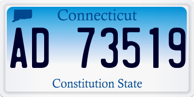 CT license plate AD73519