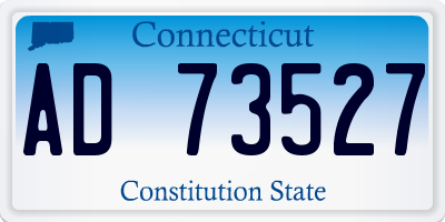 CT license plate AD73527
