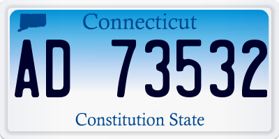 CT license plate AD73532