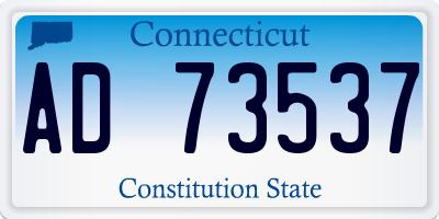 CT license plate AD73537