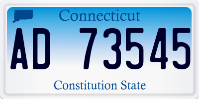 CT license plate AD73545