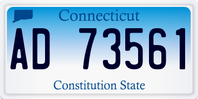 CT license plate AD73561