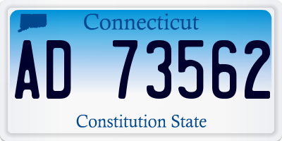 CT license plate AD73562