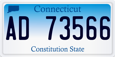 CT license plate AD73566
