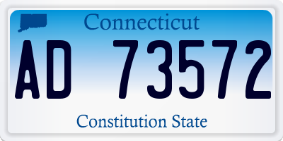 CT license plate AD73572
