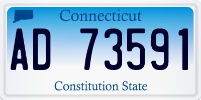 CT license plate AD73591