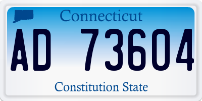 CT license plate AD73604