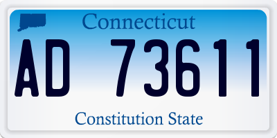 CT license plate AD73611