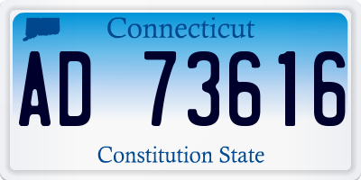 CT license plate AD73616