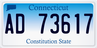 CT license plate AD73617
