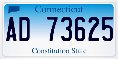 CT license plate AD73625