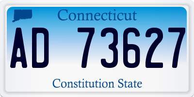 CT license plate AD73627