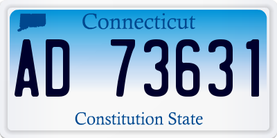 CT license plate AD73631