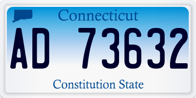 CT license plate AD73632
