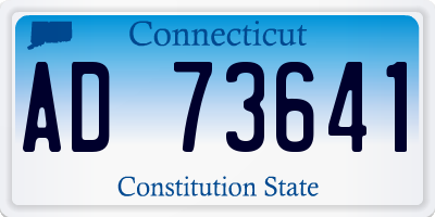 CT license plate AD73641