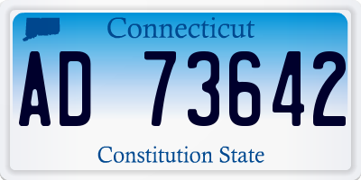 CT license plate AD73642
