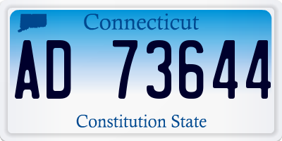 CT license plate AD73644