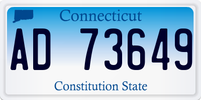 CT license plate AD73649