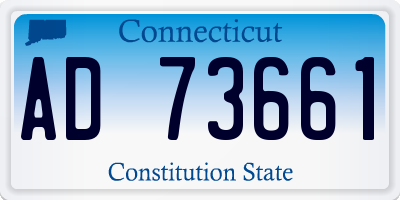 CT license plate AD73661