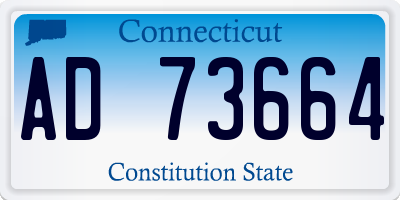 CT license plate AD73664