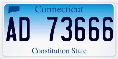 CT license plate AD73666
