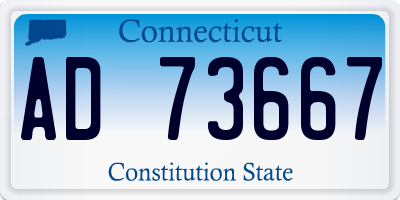 CT license plate AD73667