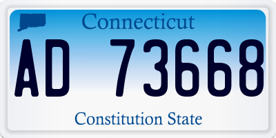 CT license plate AD73668
