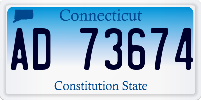 CT license plate AD73674