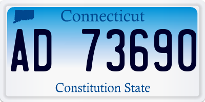 CT license plate AD73690