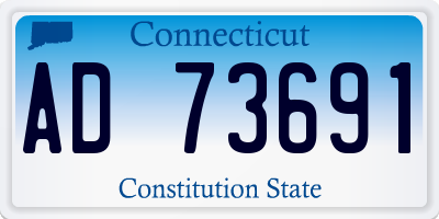 CT license plate AD73691
