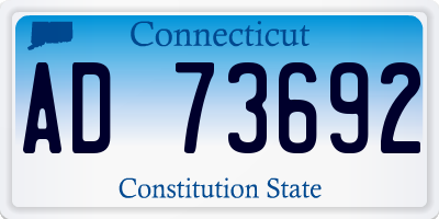CT license plate AD73692