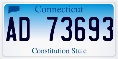 CT license plate AD73693